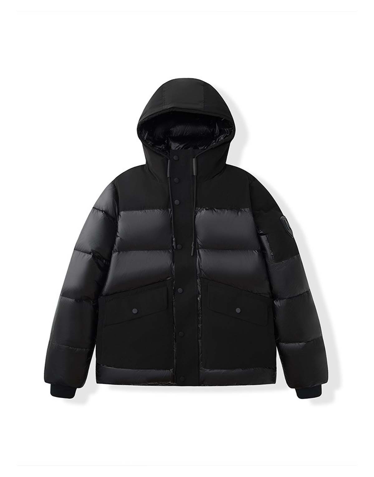 Hooded down jacket, short style-d6007